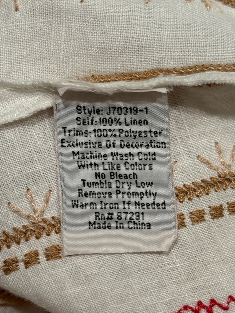 Johnny Was Frédérique Side Slit Linen Maxi Skirt White Embroidered Boho M - Picture 7 of 10